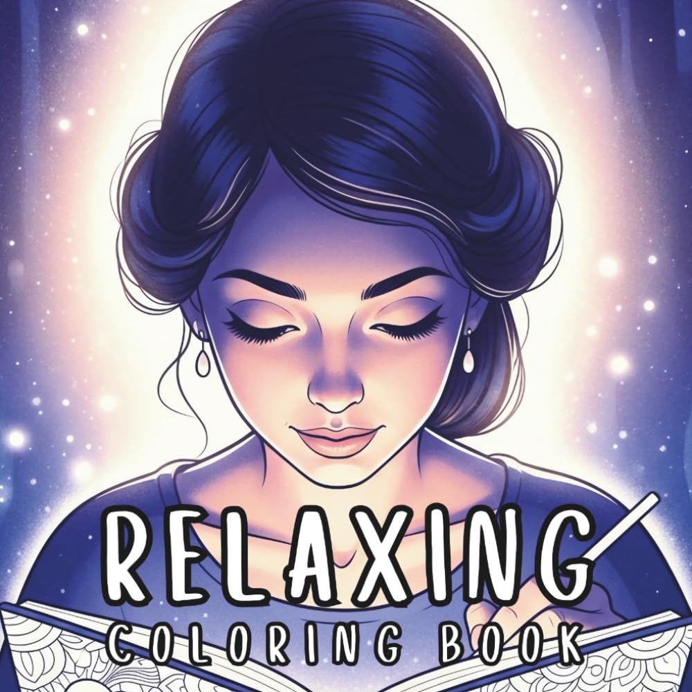 Relaxing Coloring Book for Woman: Easy Designs for Mindfulness and Stress Relief
