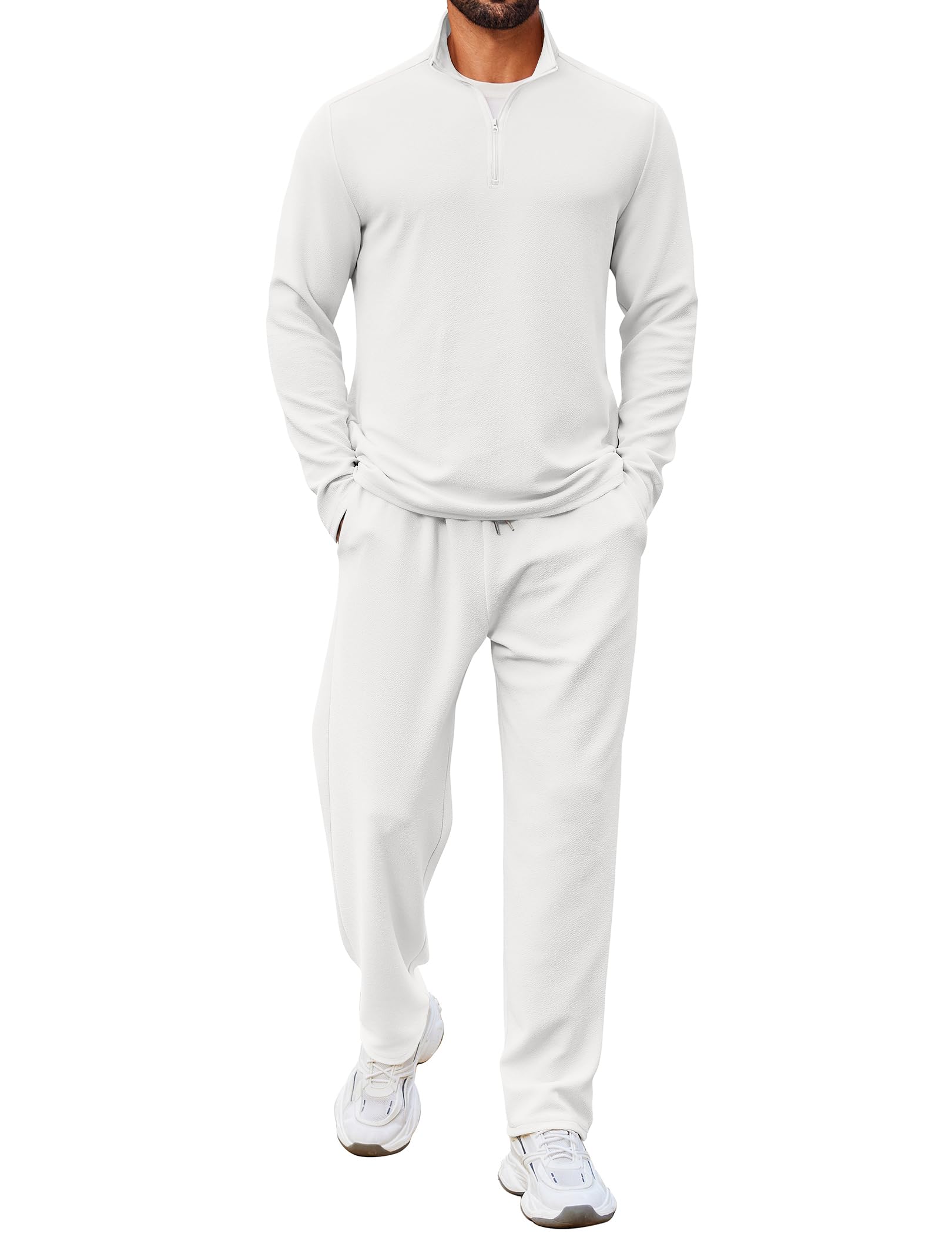 Mens Track suit 2 Piece Athletic Sweatsuit Casual Sport Outfit Set