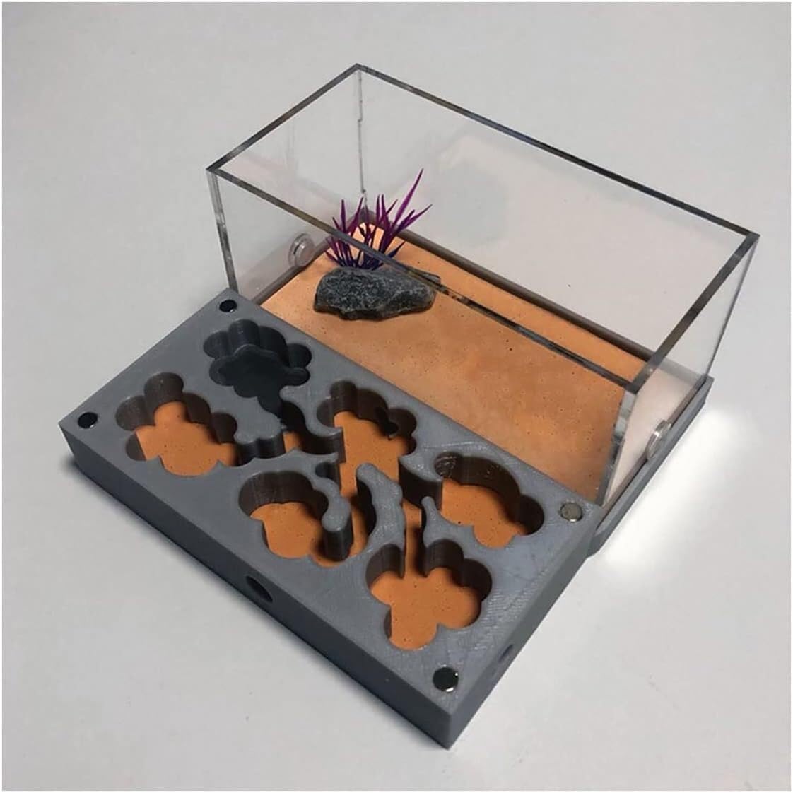 Stereoskopische Acrylbeobachtung Nest DIY Flache Ant Nest 3D Acryl Beton Ant Farm Ökologische Ant Haus Pet Ant Hill Burg Insekt Box Werkstatt Studie über das Verhalten von Kolonien(B)