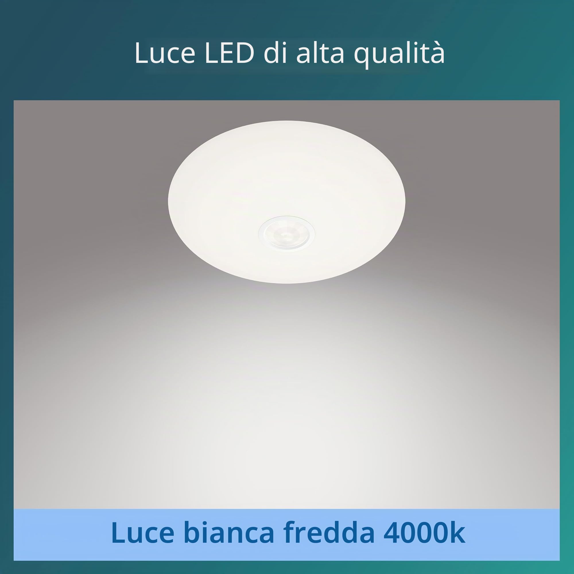 Philips LED Mauve - Plafoniera con sensore di movimento, 6 W, 4000 K, bianco freddo, per illuminazione domestica, interni, soggiorno, camera da letto e sala da pranzo