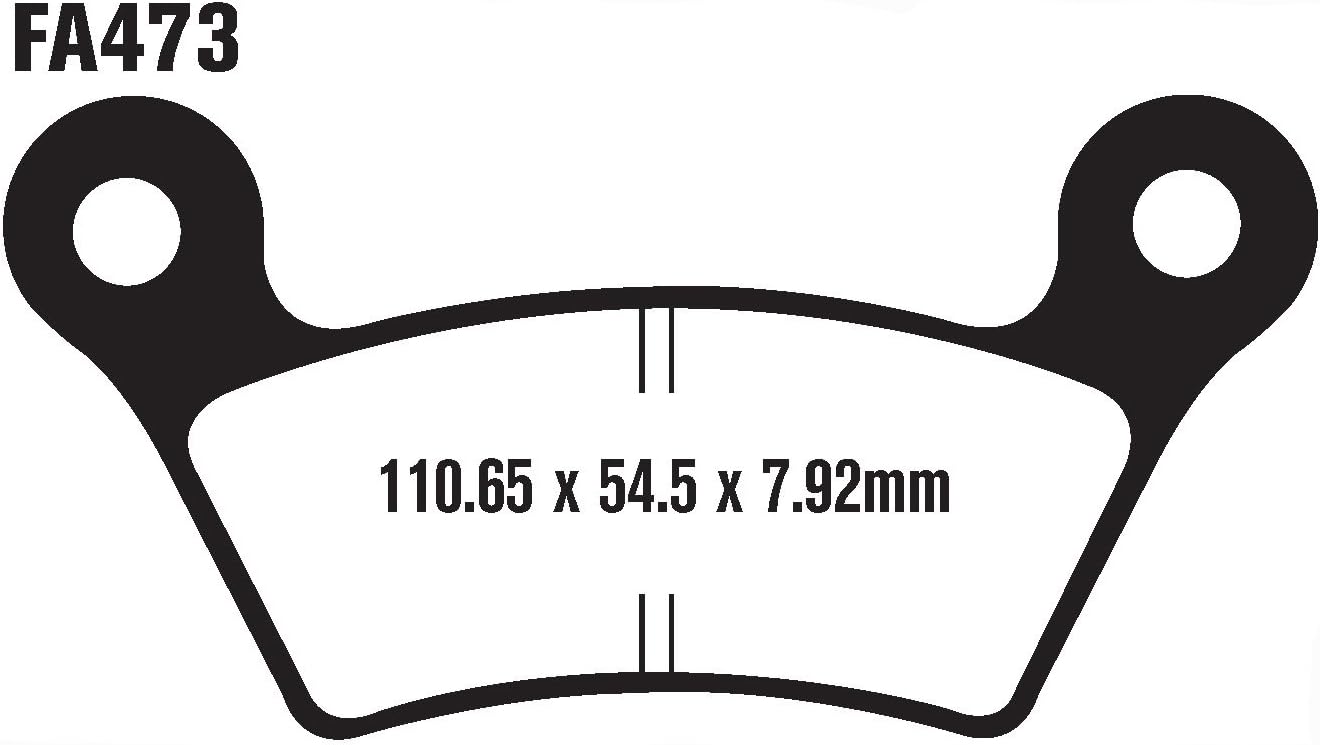 EBC Brakes FA473V Semi Sintered Disc Brake Pad, Black, One-Size