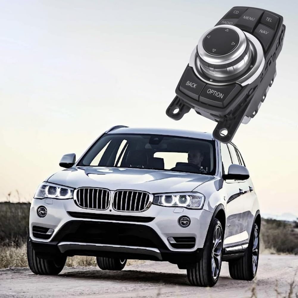 MultiMedia Knopf Schalter Controller Ersatzteil für BMW F07 F01 F02 F03 F04 F10 F11 X3 F25 Kompatibel mit 5er 7er Serie OEM 65829206444 9206446