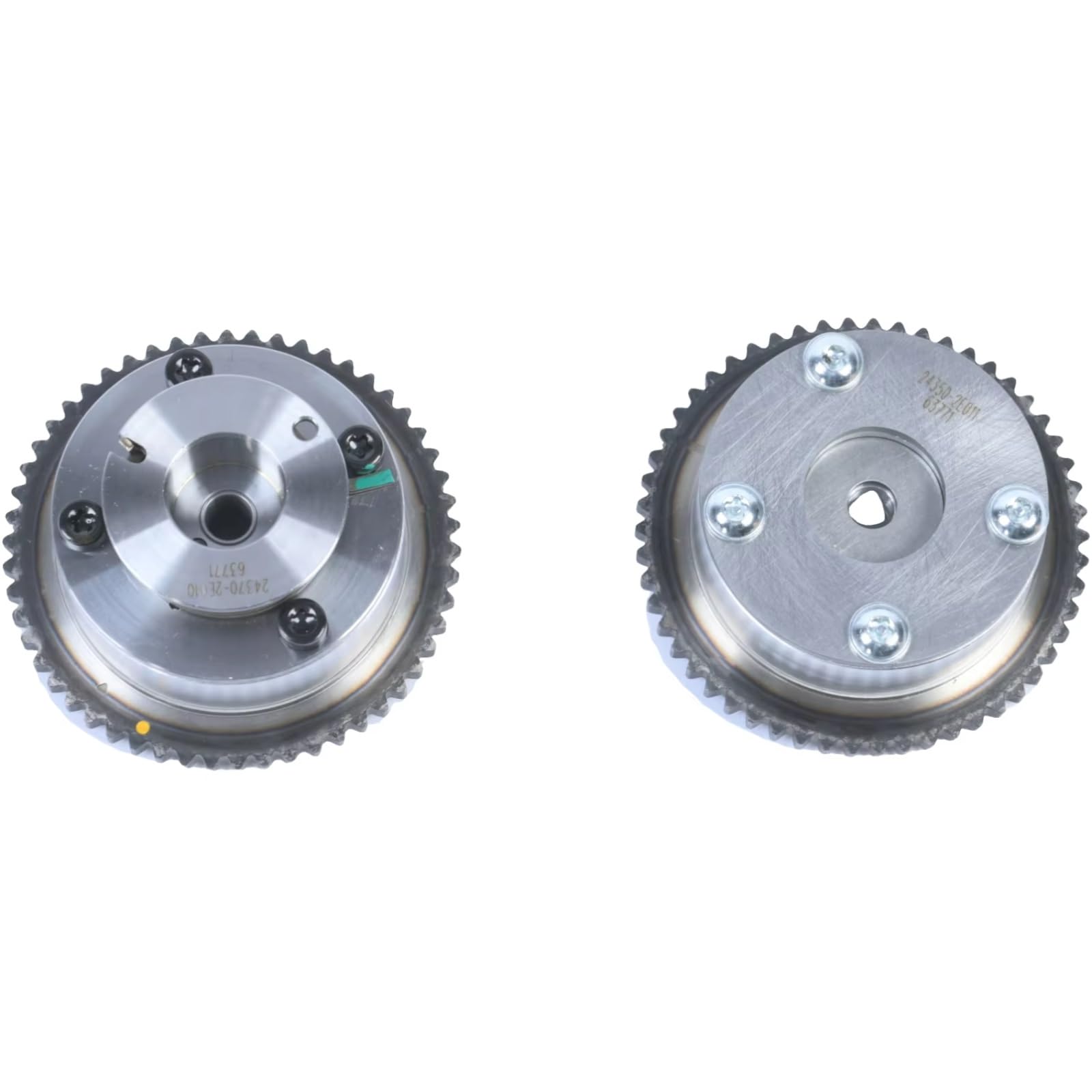 Compatible Con Hyundai Para Elantra 2013-2014 24350-2E011 1 Par De Admisión Para Escape Motor Coche VVT ​​piñón Engranaje Árbol Levas Sincronización autopartes
