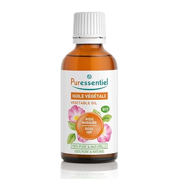 Puressentiel Organic Carrier Oil - Pure, Natural, and Organically Made - Beneficial Blend of Vegetable Oil and Essential Oils - Facilitates Healthy Absorption of Ingredients - Rose Hip - 1.7 oz