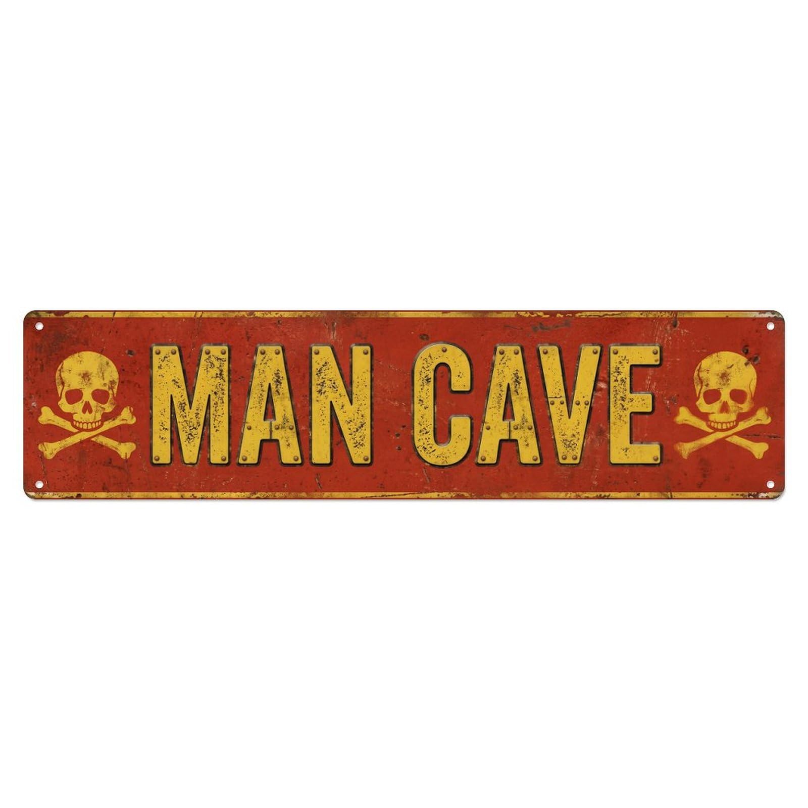 Gtthok Vintage Style Vintage Man Cave Exclusive Finds Retro Slogans Metal Tin Sign Plaque Wall Decor For Cafe, Club, Garden Metal Poster 4X16inch