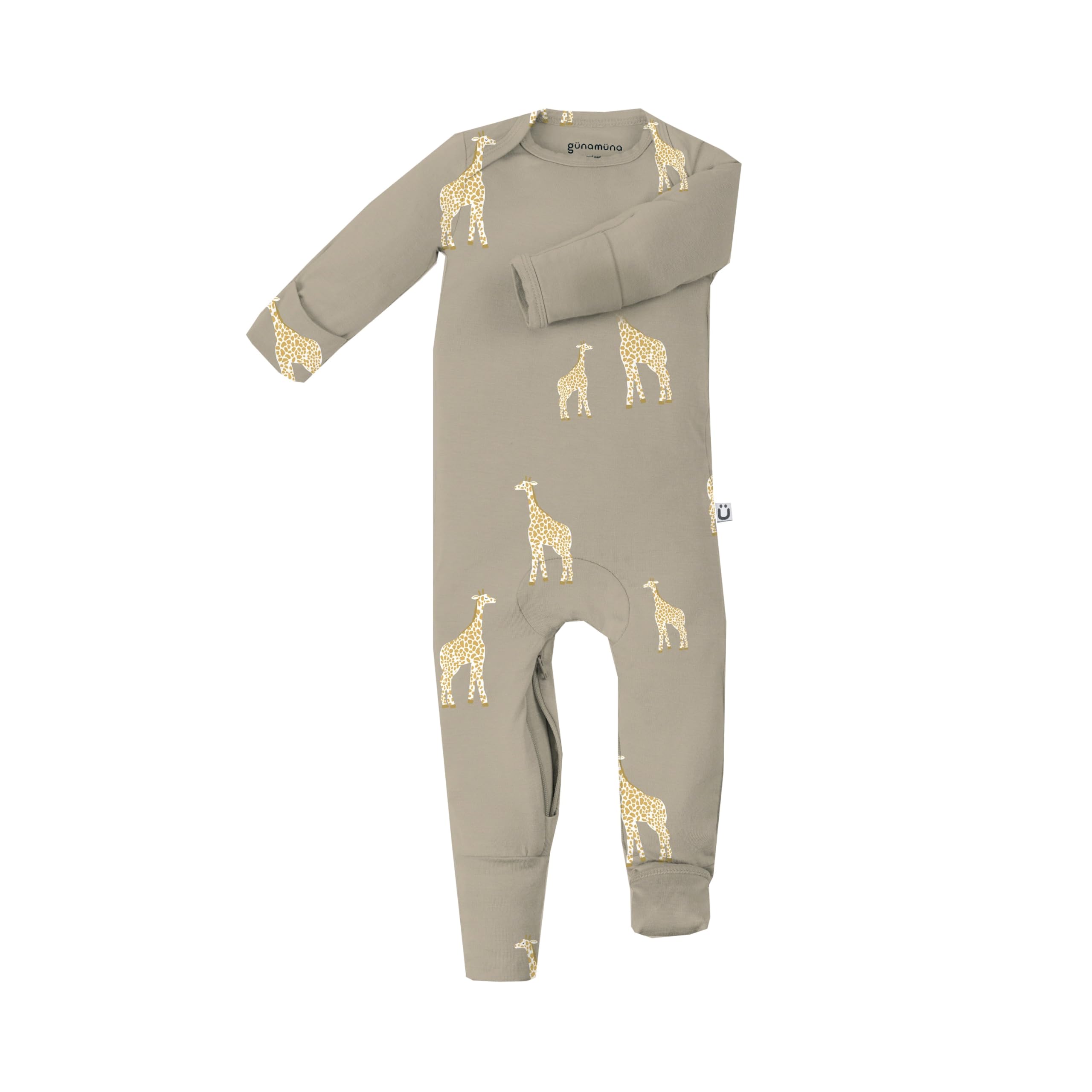 GUNAMUNAUnisex Baby, Toddler Ultra-Soft Convertible Pajama, Footie Romper Sleeper with Diaper Zipper for Easy Changing