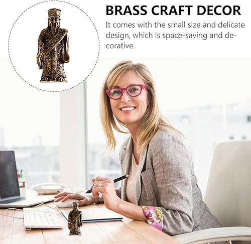 Miniatura 7 de iplusmile Adornos Dios de la riqueza Buda chino Estatuilla de Buda Shen Adorno Feng Shui Regalo Fengshui Decoración Wencaishen Decoración de mesa