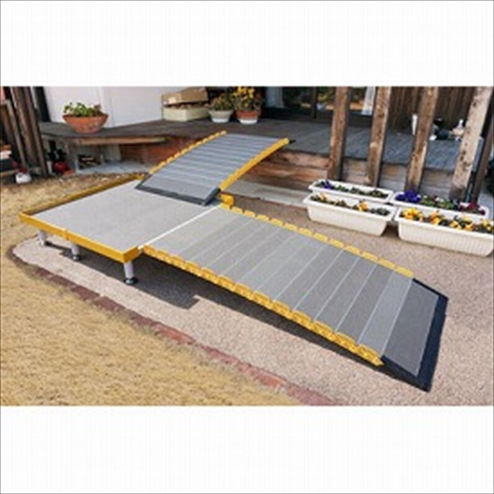 Amazon | 車いす用スロープ 段ない・ス 踊り場分割タイプ / 628-225 長