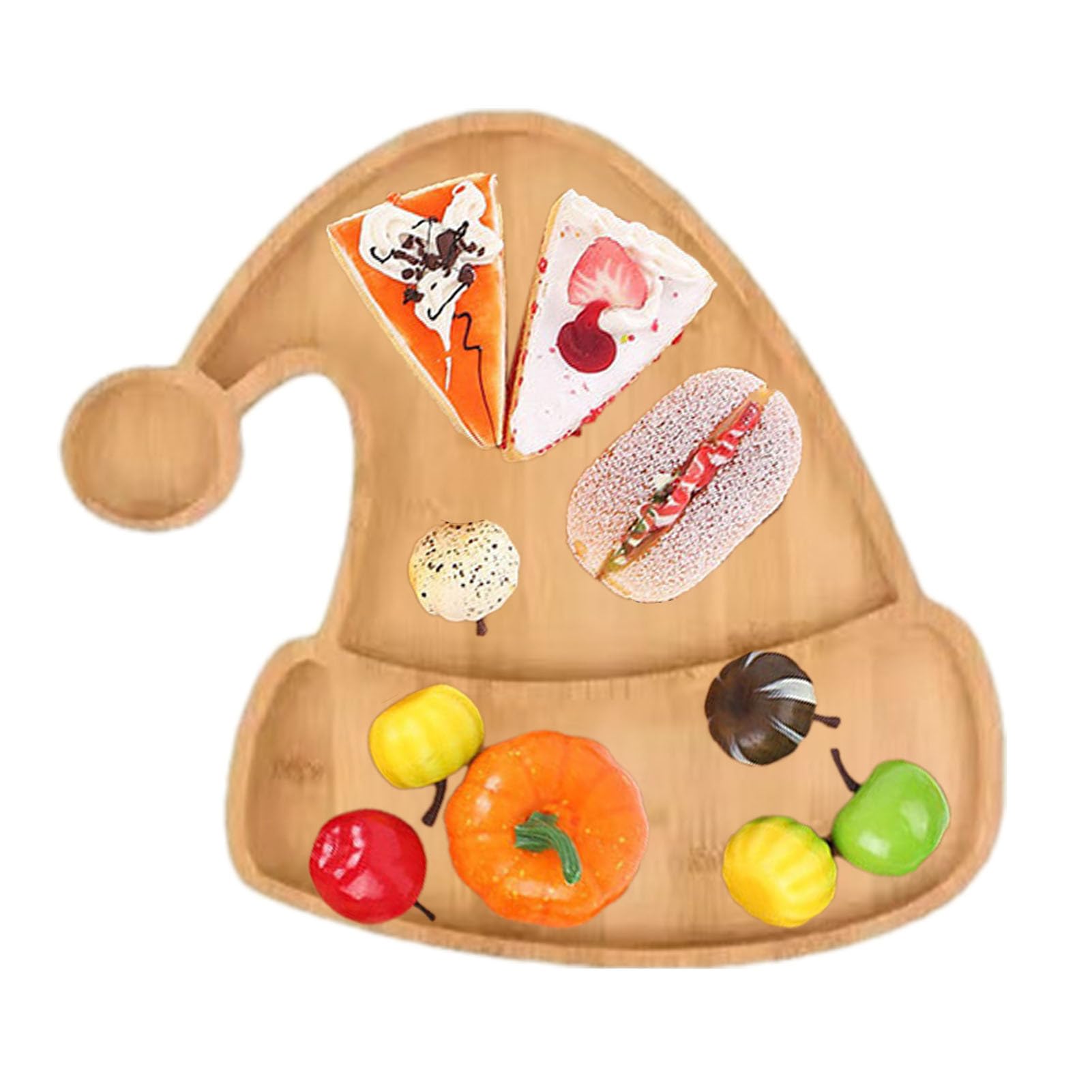 Vassoio Da Portata In Legno A Forma Di Albero Di Natale, 33,8x42,2 Cm, Tagliere Per Antipasti, Snack E Dolci, Decorazione Tavola Delle Feste