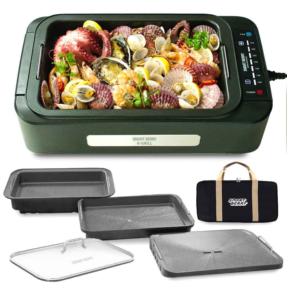 SMART BERRY K-GRILL 無煙グリル マルチクッカー Amazon | SMART BERRY K-GRILL マルチクック電気ホットプレート/焼き