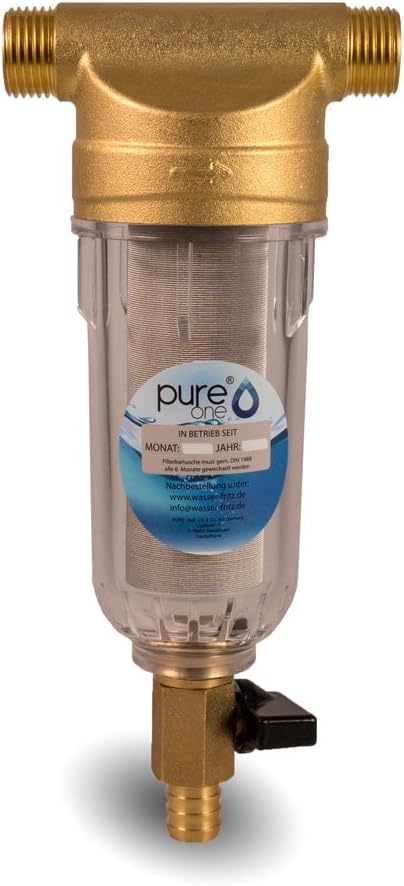 PureOne PPF – 10 Long Life Pre Cleaner – 1/2 Inch 1000 L/H FLOW, pore size 40 Microns, 10 bar, Water Pump, Dirty Water Submersible Pump Filter External Filter for Siphon Outlet