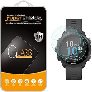 Supershieldz (3 Pack) Designed for Garmin Forerunner 245 and Forerunner 245 Music Tempered Glass Screen Protector, Anti Scratch, Bubble Free