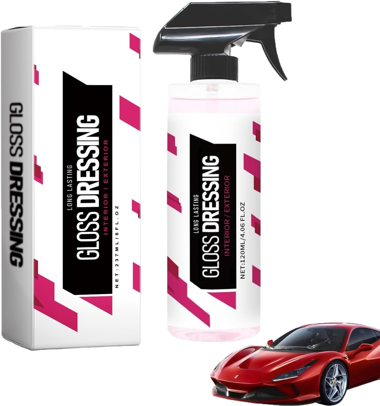 Glossy Water-Based Formula,Long-Lasting Super Glossy Surface, Quickly hides Scratches and wear,Ideal for tire, Trim, Engine Compartment, Automotive