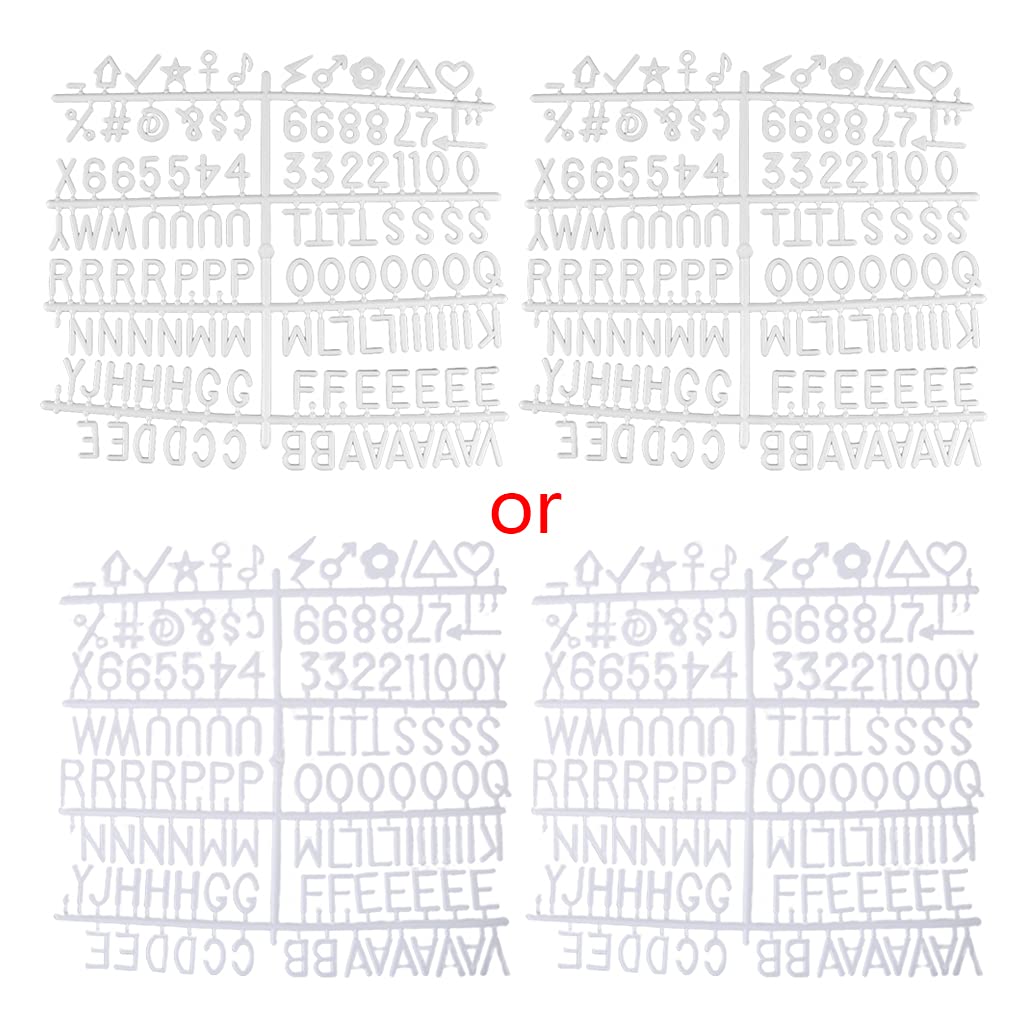 GMBYLBY 126x Letters Board Set White Numbers Special Characters Words Decoration for Changeable Message Signs Message Board with Letters White