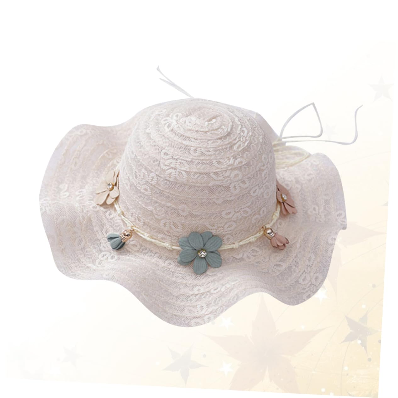 PACKOVE 3piezas Sombrero De Sol Infantil De ala Ancha Protección Solar para Niñas Diseño De Moda Color Lechoso