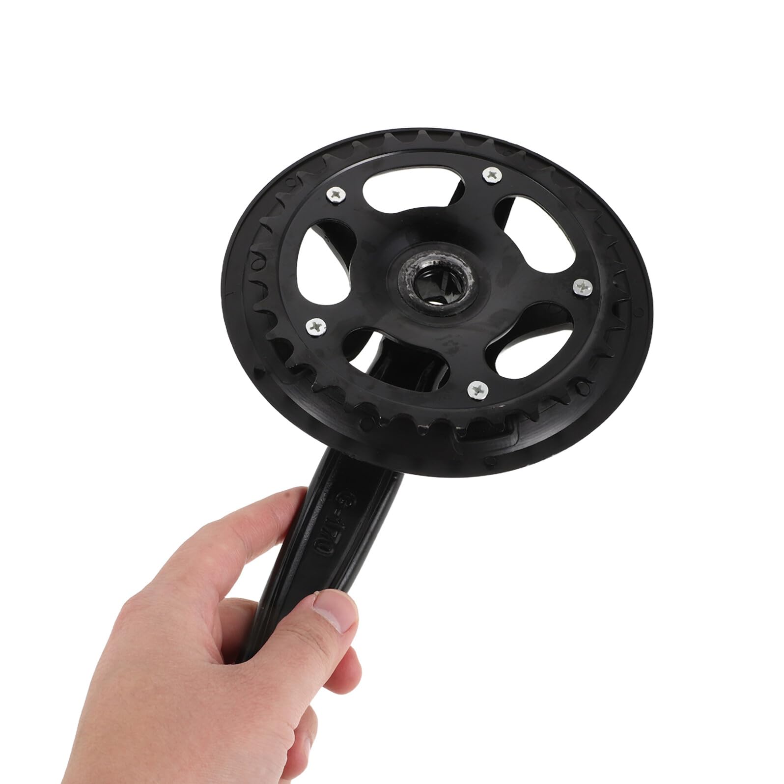 Set Guarnitura Bici con Braccio Pedivella Conico Quadrato 32 Denti in Lega con Protezione Corona, Guarnitura per Mountain Bike e Bici Elettrica, Installazione Rapida per Uso