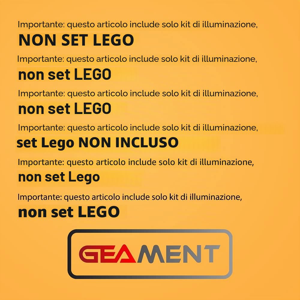 GEAMENT Set di Luci LED per Central Perk della Serie TV Friends – Kit di Illuminazione Compatibile Con LEGO Ideas 21319 (Modello di mattoncini Non Incluso)