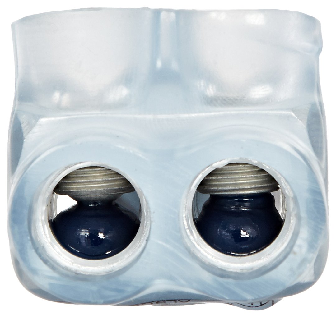 Panduit PCSB350-2S-4Y Multi-Tap Connector Clear Insulation Single-Sided 2 Ports 350 kcmil - #10 AWG STR Conductor Size Range 5/16 Hex Size 1.00