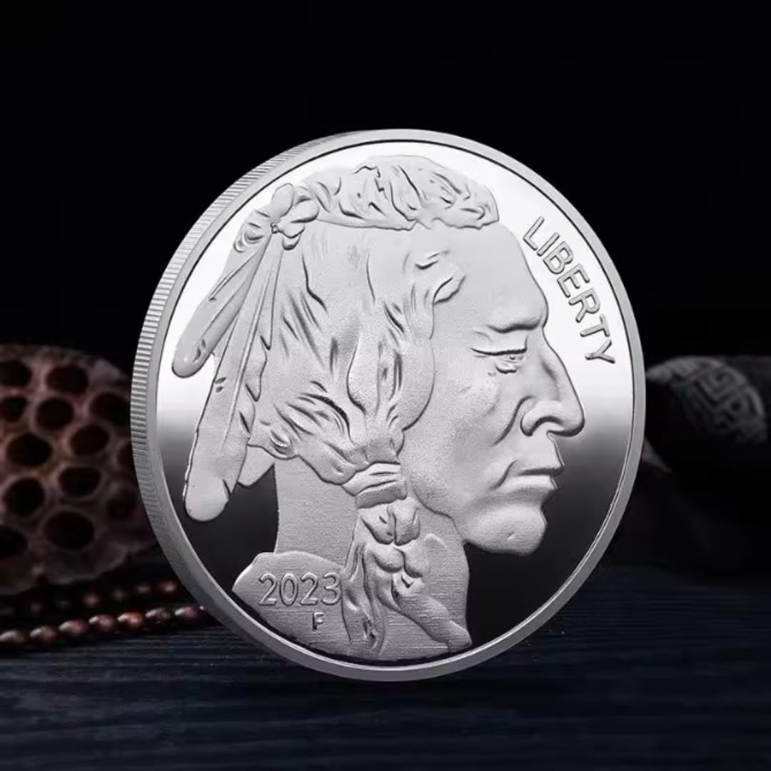 MINHBDER Commemorative Coins Usa Souvenir Coin 1Oz 2019-2025 Indian/Buffalo Silver/Gold Plated Challenge Coin Collectible Souvenir Gifts