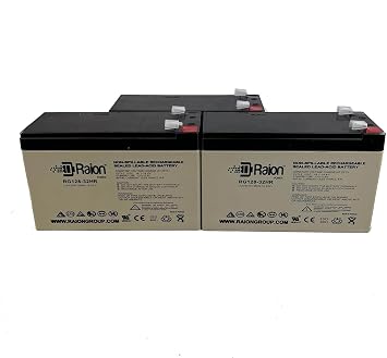 Raion Power RG128-32HR 12V 7.5Ah Compatible Replacement High Rate Discharge Rechargeable UPS Battery for PCM Powercom Smart King SMK-1500A - 3 Pack
