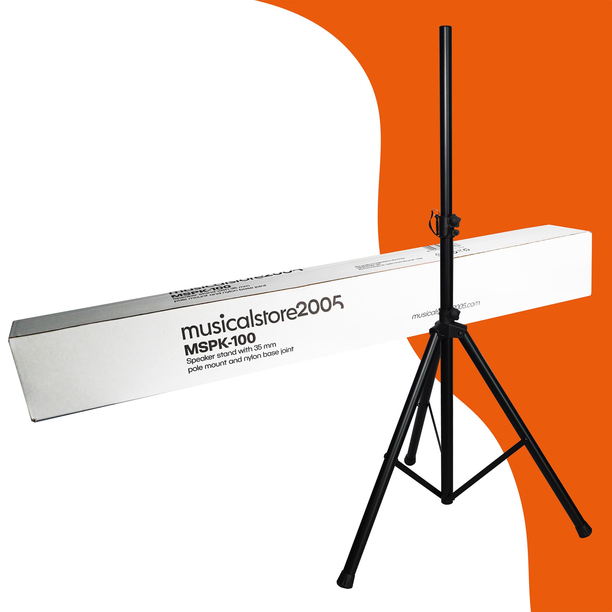 Coppia di Supporti per Casse Acustiche | MusicalStore2005 Set 2 Supporti Treppiede per Diffusori con Borsa – Regolabili in Altezza 120-180 cm, Struttura in Acciao Robusta e Borsa in Nylon Resistente