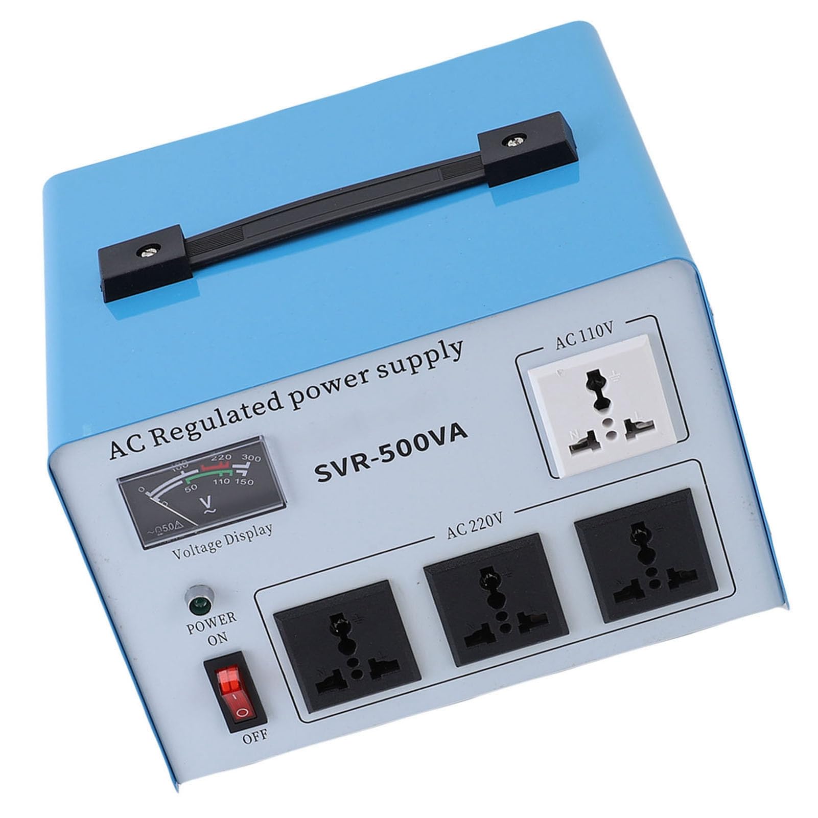 Generic Stabilizzatore Monofase Convertitore Trasformatore di Tensione Automatico da 500 W per Computer, Fotocamere - Materiale ABS (Spina UE 160-250 V)