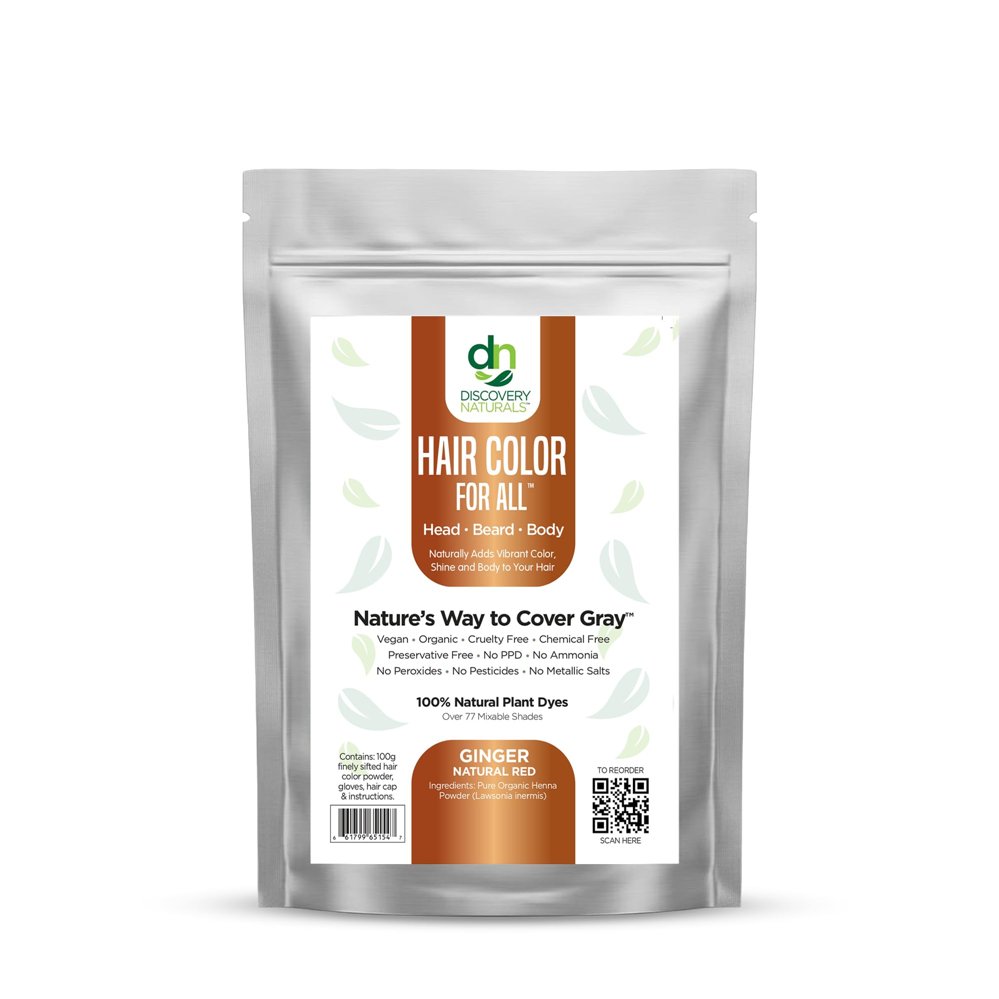 Amazon.com : Ginger Natural Red Henna Hair Color For All Kit | 100