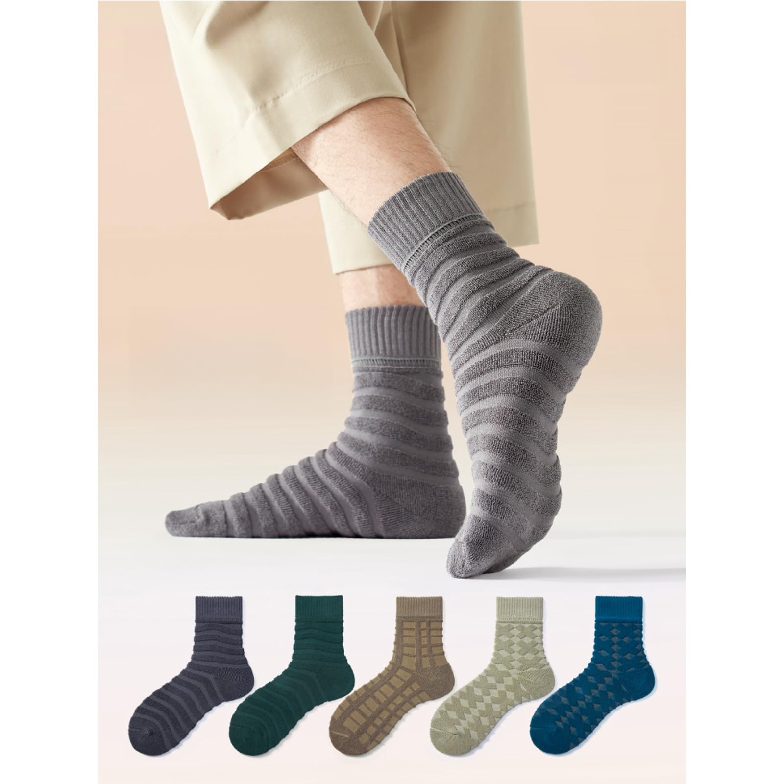 svlftecon Unisex Thermal Heated Winter Socks Extra Thick Insulated Cold Weather Crew Boot Socks for Winter Crew Series 10