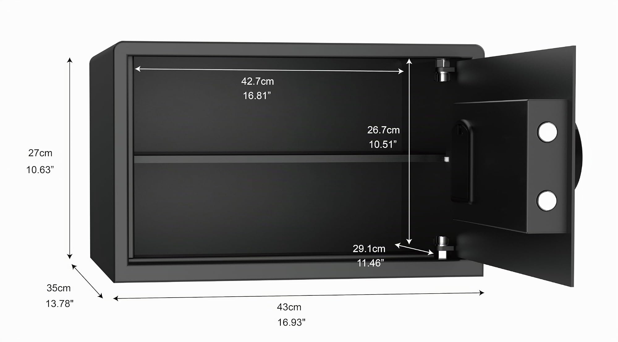 ACS-6 Home Safe, große Laptop-Safe Box für Hotel & Büro