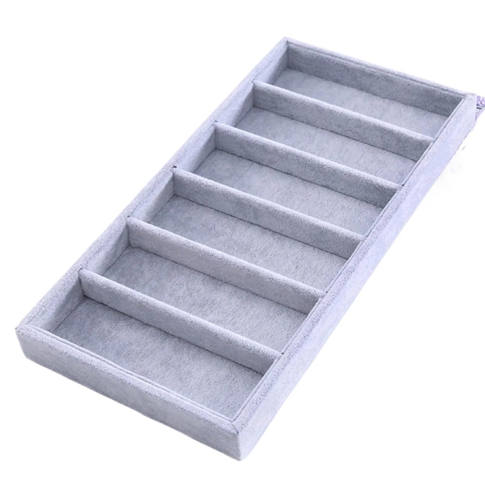 Bandeja organizadora de 6 rejillas for gafas, organizador for exhibición de joyas, caja expositora de gafas de sol, accesorios, bandeja organizadora de joyería, 2 uds. para Gafas de Sol(Gray)