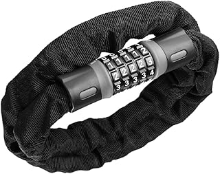 Toddmomy Bike Chain Locks Combination Bike Lock Bicycle Chain Bike Cable Lock Motorbike Chain Lock Motorbike Chain and Lock High Security Bike Lock Anti- Bike Lock Safety Chain Grey