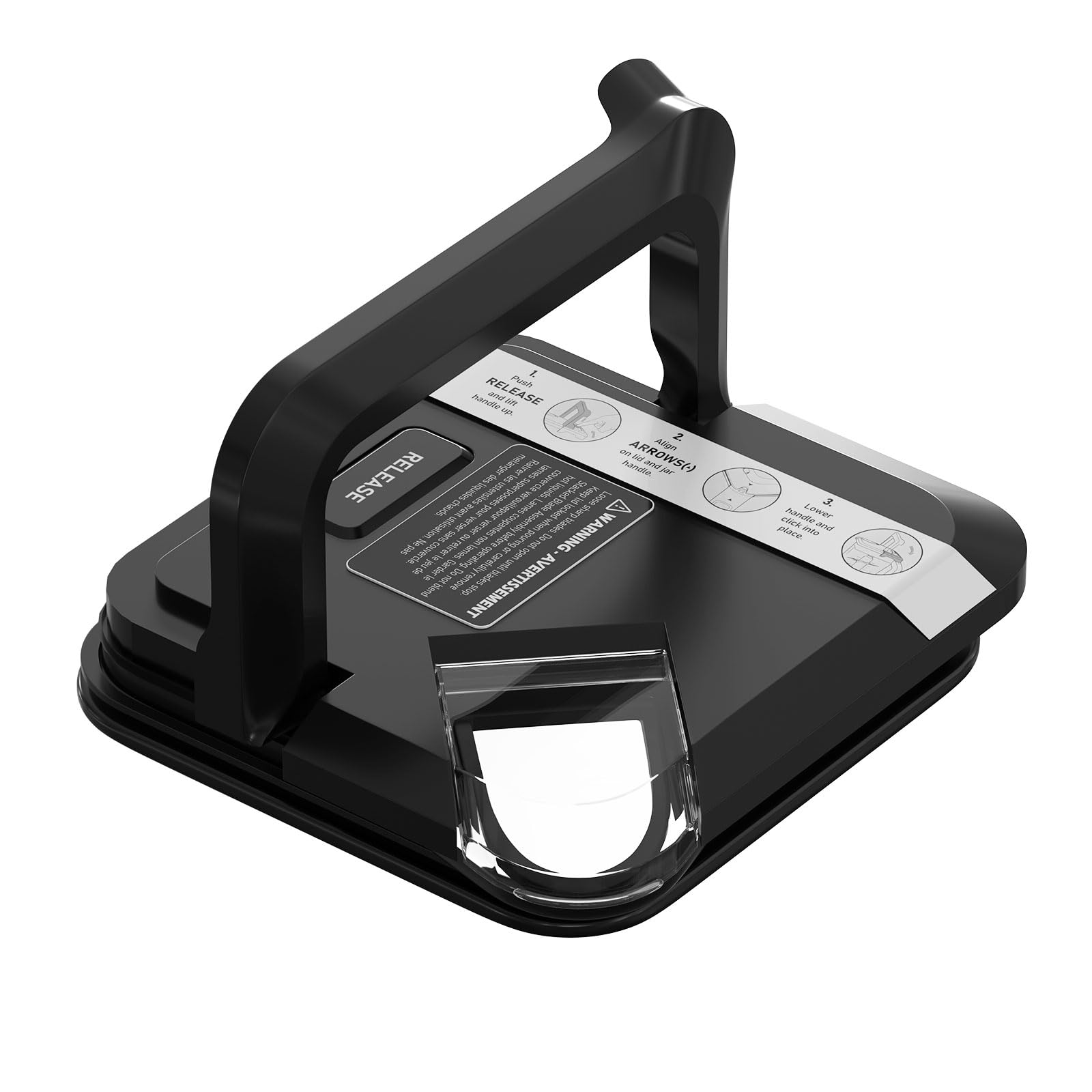 Blender 72 oz XL Pitcher Locking Lid for Ninja Pitcher, Blender Lid Replacement Part (NEW Model), Newer Square Jar Top Cover Replace Fits Pitcher BL610 BL642 BL682 BN701 BN751 BN700 BN801