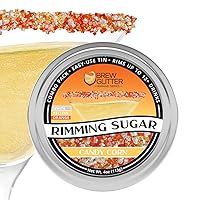 Vista 34 de Brew Glitter - Azúcar con borde verde (113g, 1x lata de barra) Adorno para cócteles y refrescos