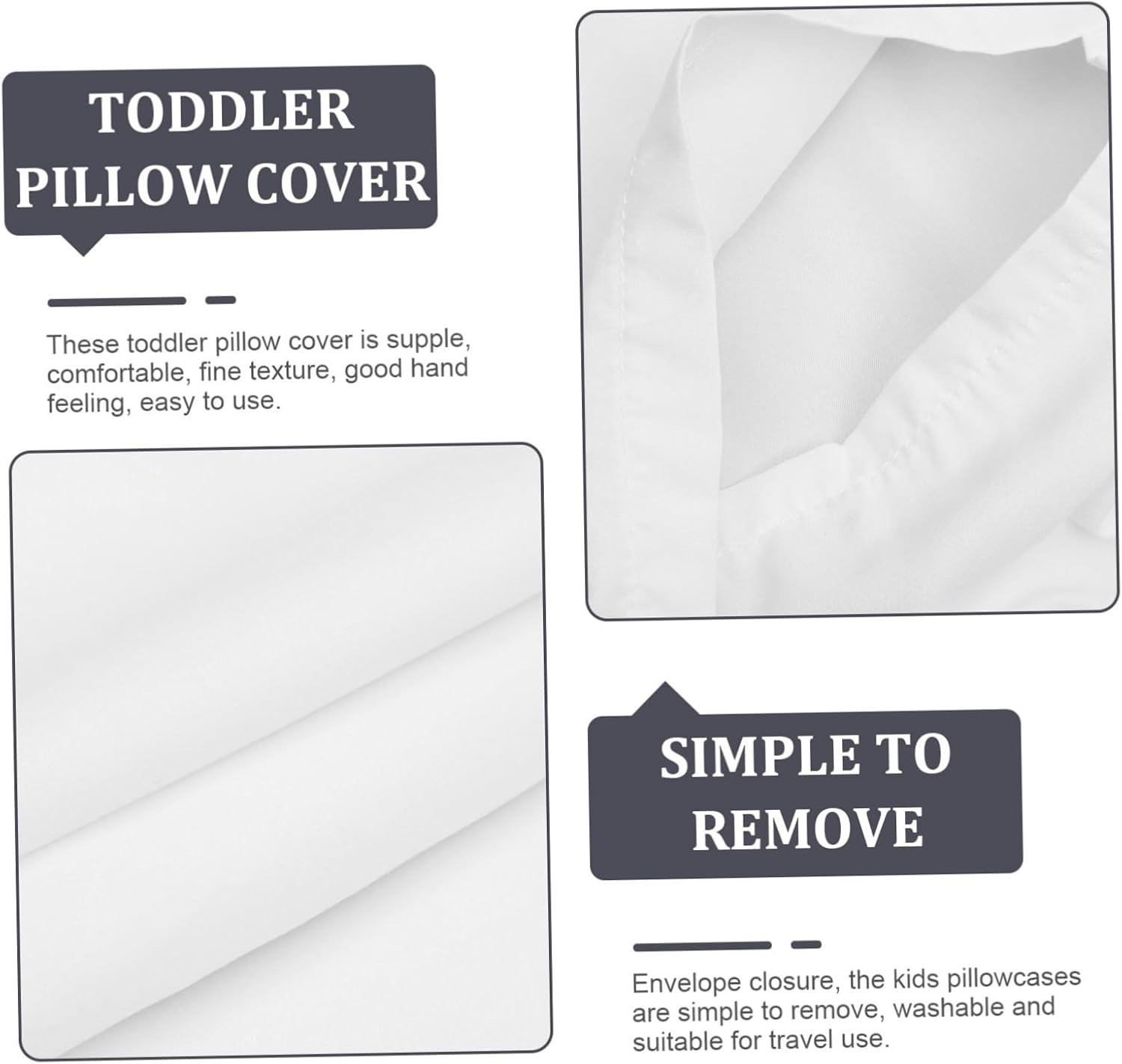 2pcs Small Pillow Covers for Toddlers Boys and Girls Pillowcase Travel Pillow Case
