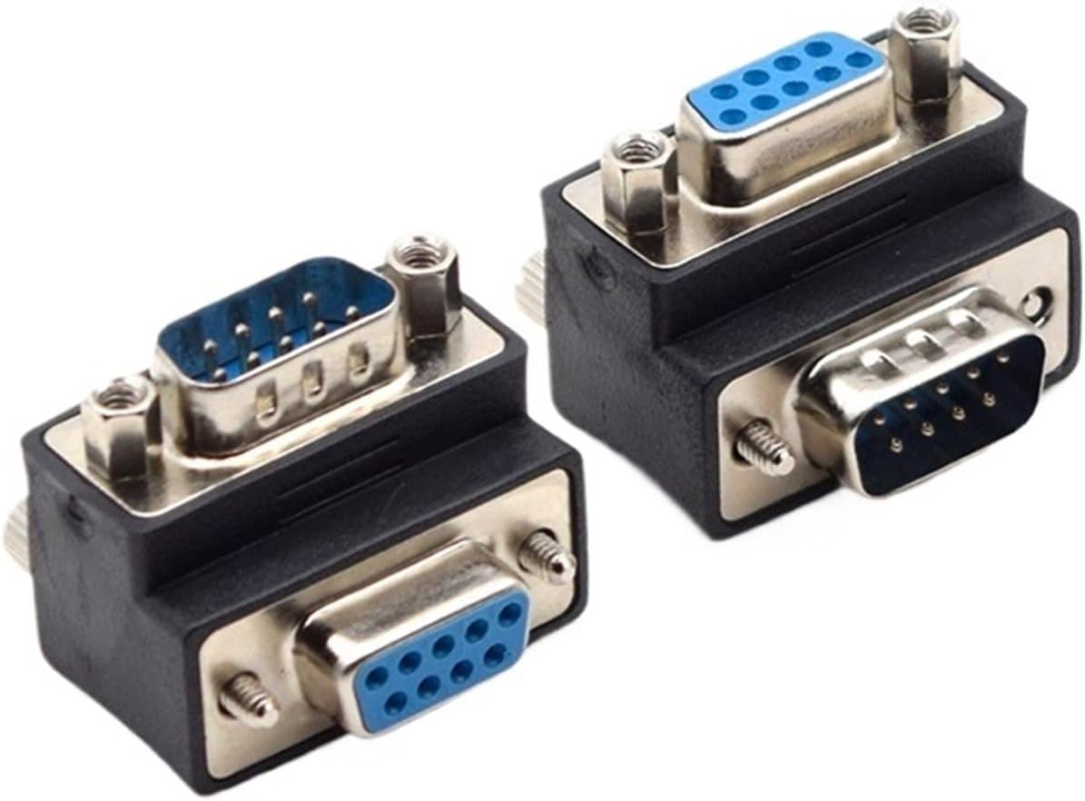 DB9 Serial Port Head DB9 Solderless Connector RS232 Connector 485 Male Head 1pcs and Female Head 1pcs(Couple)