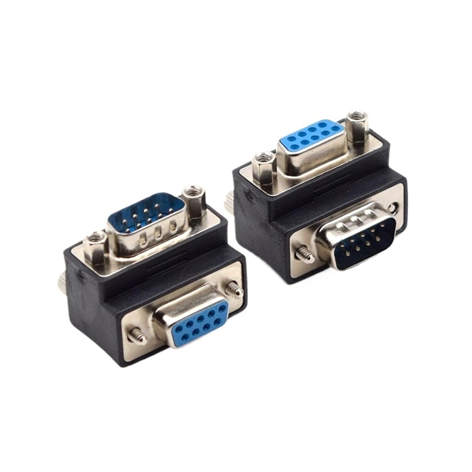 DB9 Serial Port Head DB9 Solderless Connector RS232 Connector 485 Male Head 1pcs and Female Head 1pcs(Couple)