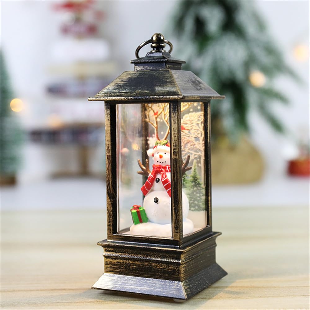Nuziku F Battery Operated Led Electronic Snow Globe Lantern Or Christmas Party Decoration (No Luids)