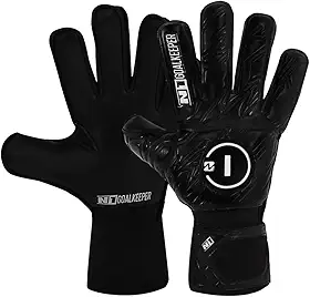 Luva de Goleiro Campo e Society Semi Profissional N1 Starter Cor:Black, Tamanho:11
