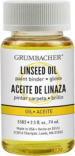 Grumbacher Aceite de linaza mediano para pinturas al Ăłleo tarro de 2-12 onzas 5582 Grumbacher Aceite de linaza mediano para pinturas al Ăłleo tarro de 2-12 onzas 5582