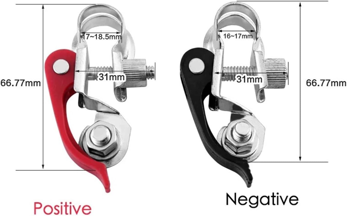 1 Pair Copper Car Battery Terminals Quick Clamp Terminals with 4 Pieces Copper Lugs Battery Switch, Army Green