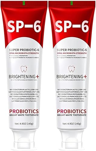 Miniatura 9 de SP-6 Pasta dental blanqueadora probiótica - Fórmula mejorada con 6 probióticos para blanquear los dientes, aliento fresco y salud de las encías,