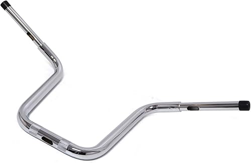 Miniatura 2 de HTTMT- 14" Chrome Fat Mini Ape Manillar con Riser Compatible con 13&Up Softail FXSB 08-17 FXDF 03-17 FLHR [P/N: TGHD-HB028+HBS010-I-CD]