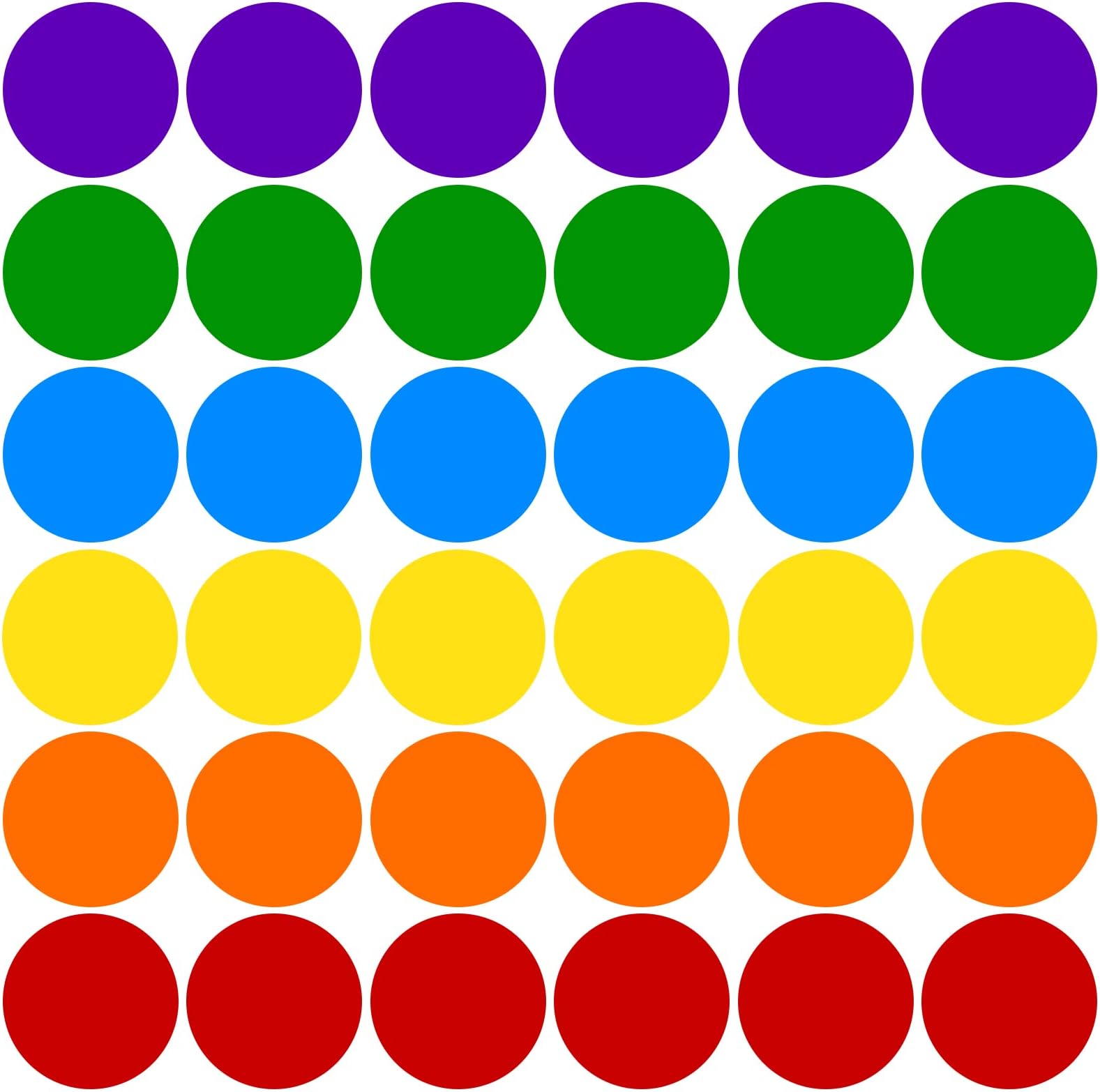 ELECLAND 36 Pcs Classroom Floor Stickers Round Floor Spots Self Adhesive Dry Erase Circles Vinyl Classroom Line Up Dots Classroom Dots for Floor Decal (5.4 inches)