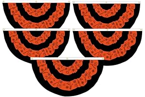 5 Pack Halloween Buntings for Outside Decorations