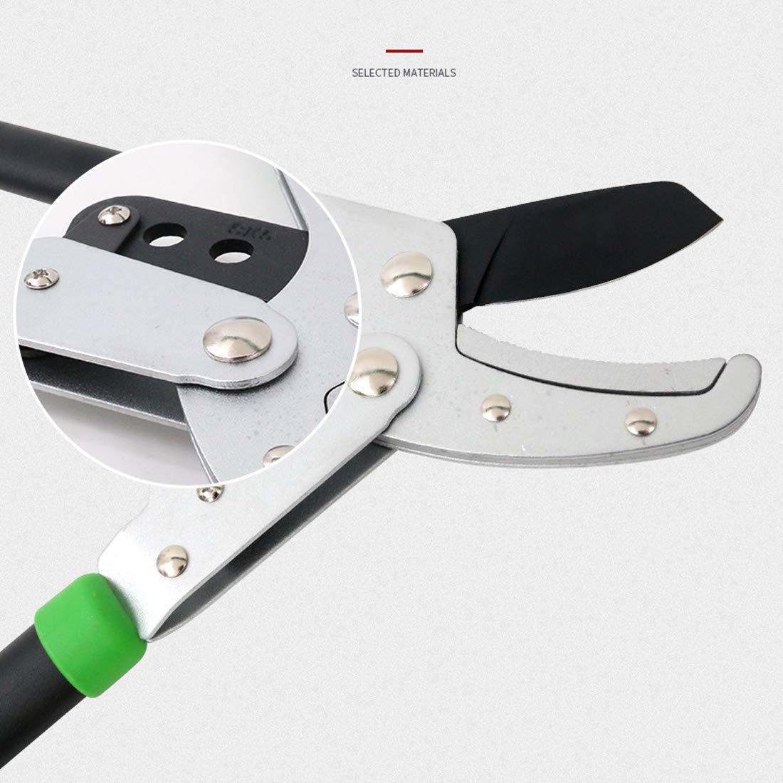 Troncarami da Giardino A Incudine Telescopica con Cricchetto, capacità di Taglio da 4 Cm di Diametro, Tagliaerba con Impugnature Extra Leggere in Alluminio,