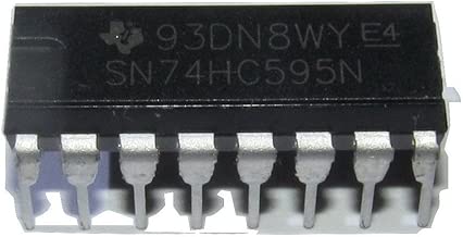 Texas Instruments SN74HC595N 8-Bit Shift Registers With 3-State Output Registers , Plastic DIP Tube, 19.3 mm L x 6.35 mm W x 4.57 mm H (Pack of 10) - coolthings.us