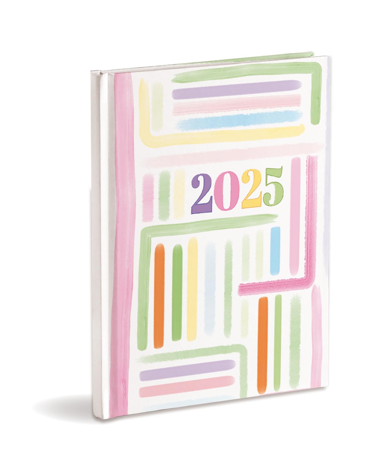 2025 January-December 2025 Hardback Weekly Diary Organiser - Multicolour Fuchsia