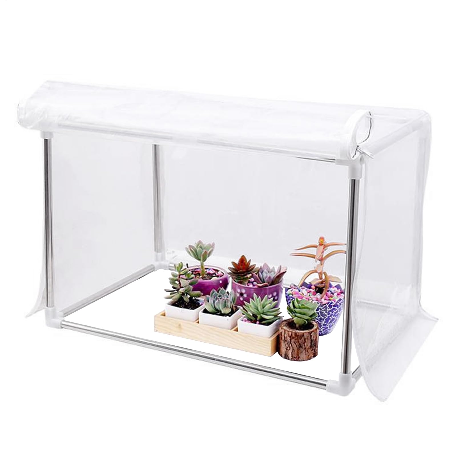 Szklarnia pokojowa – 59,9 x 29,9 x 29,9 cm, przezroczysta pokrywa, szklarnia stołowa, do wnętrz, stołów, balkonów, tarasów, werand, kwiatów zimowych i ogrodniczych