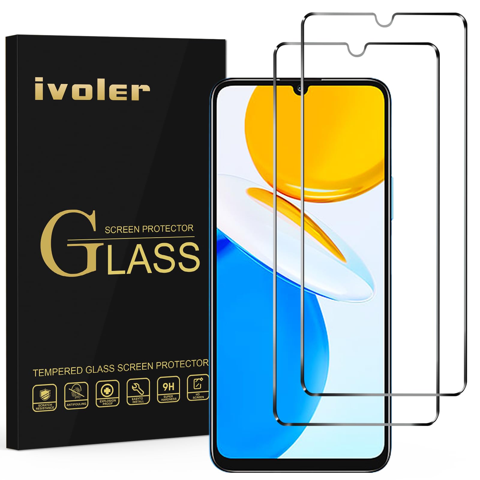 chejuza vetro temperato per Honor 90 lite [2 Pezzi],Installazione Rapida, Copertura Completa, Senza Bolle, Durezza 9H Vetro,Alta Definizione Protezione Pellicola Salvaschermo