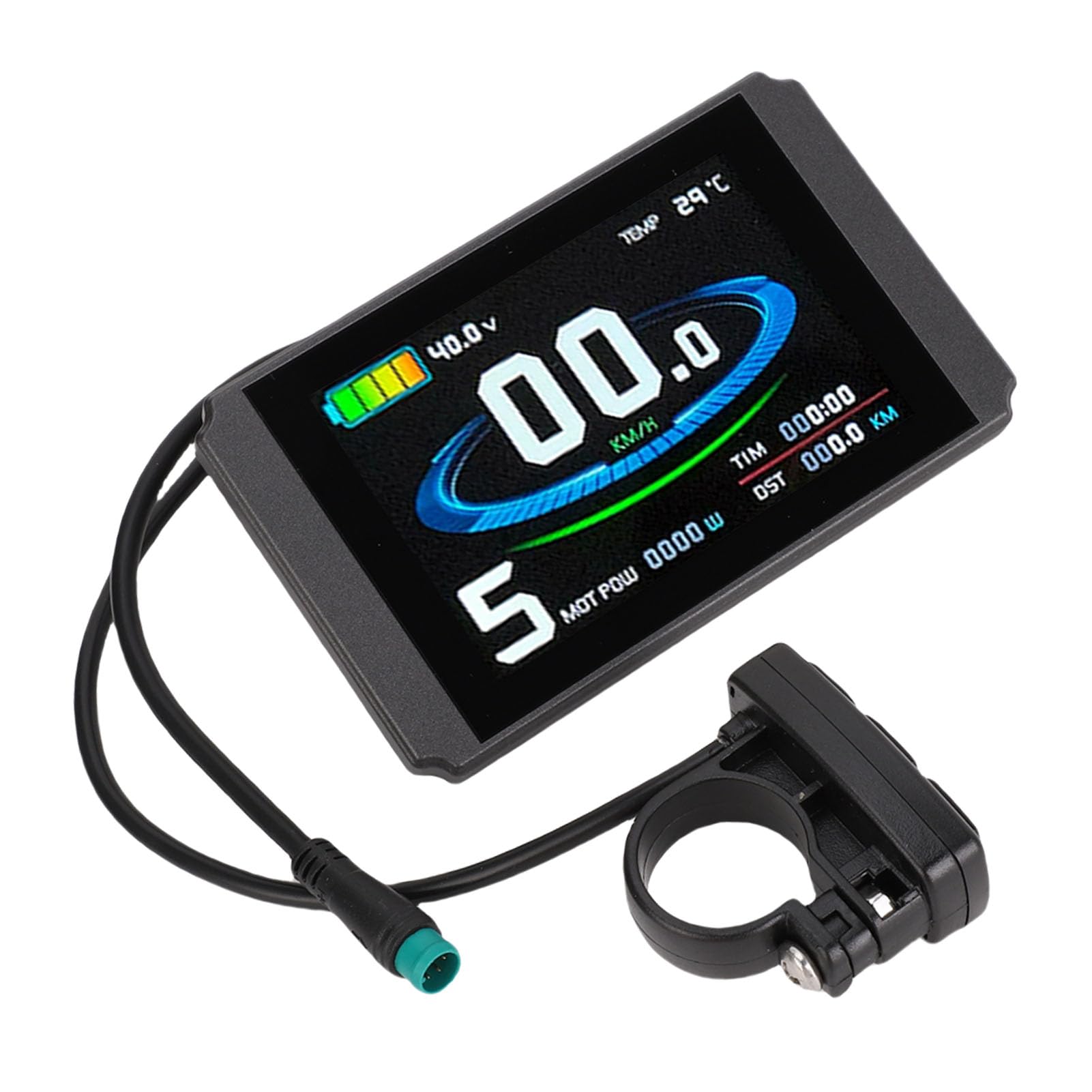 Panel Wyświetlacza do Hulajnogi Elektrycznej LCD8H, Złącze 5-pinowe, Panel Sterowania LCD z Akcesorium do Modyfikacji Roweru Górskiego, Idealny Jazdy na Rowerze